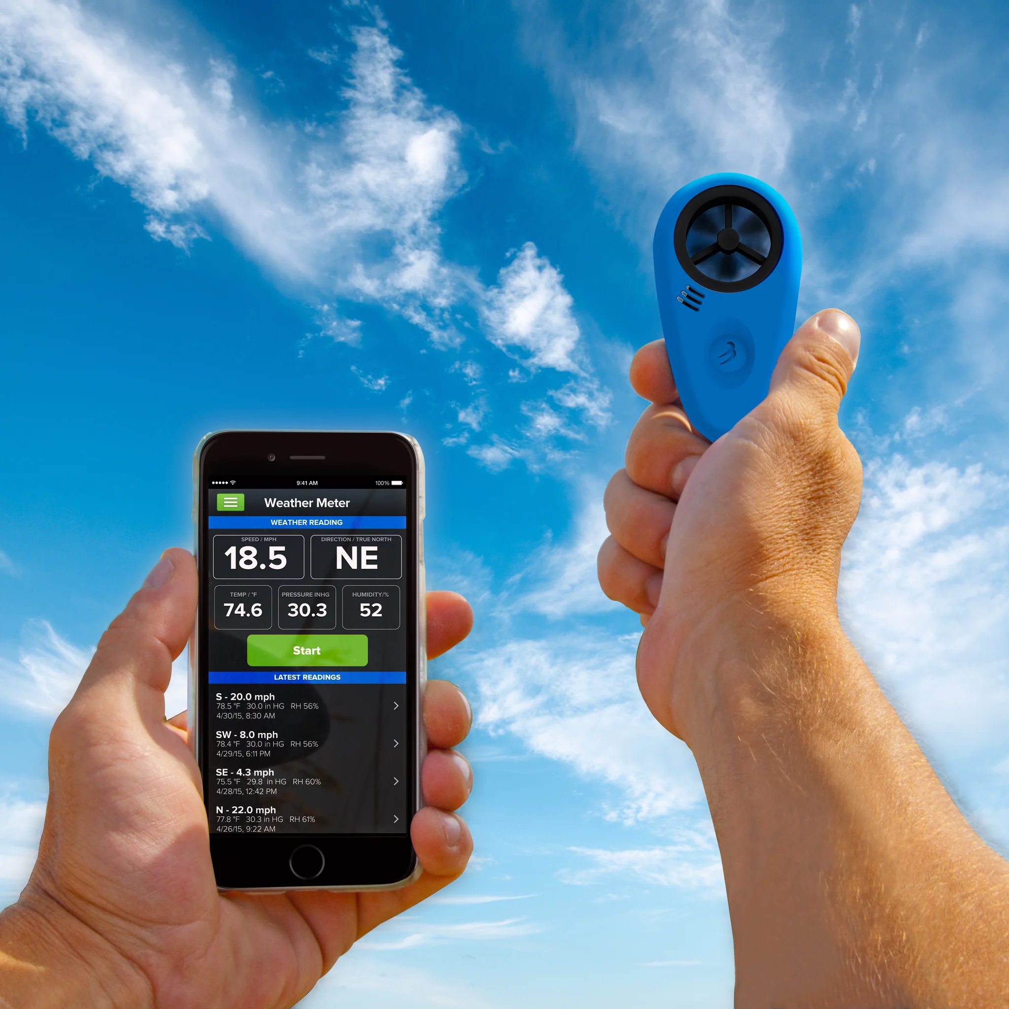 WeatherFlow Weathermeter (Anemometer) | Sky & Space Products WeatherFlow WEATHERMeter Main Product Image | Sky & Space Products